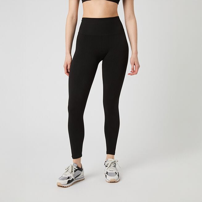 Seamless Ribbed Bukser Svart