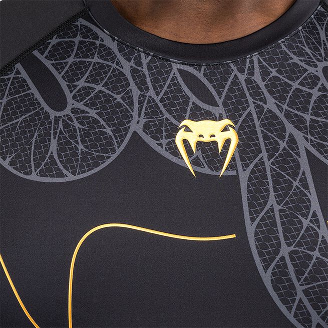 Serpenti Rashguard Lang Erme Svart Sølv Gull