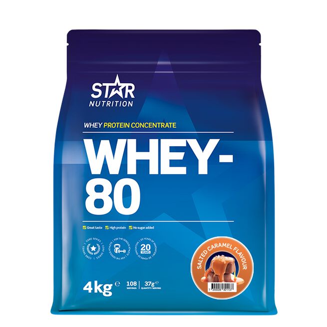 Whey-80 Myseprotein 4 kg Salted Caramel
