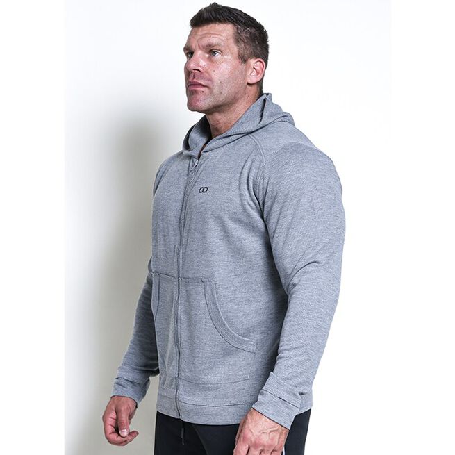 Chained Zip Gym Hood, Grey, M 