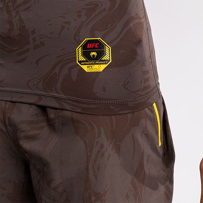 UFC Fusion Men's Performance Short Sleeve Rashguard Earthen Brown