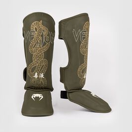 Venum Serpenti Shinguards Kaki/Bronze/Ivory, L  Serpenti Benskydd Khaki Bronse Ivory