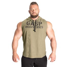 Gasp Thermal sl Hoodie, Washed Green Thermal Kortermet Hettegenser Grønn