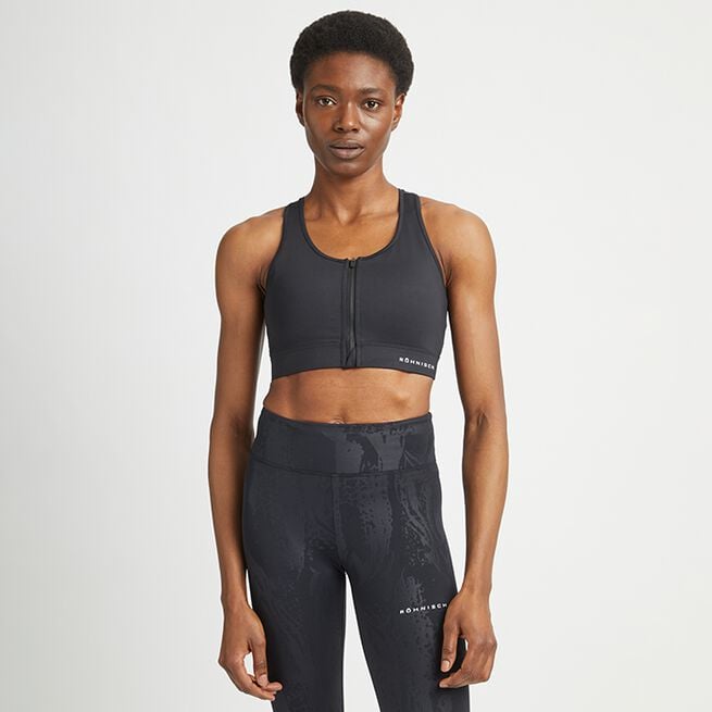 Essential Zip Sports-bh Svart