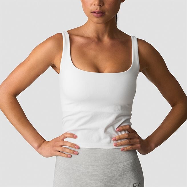 Smooth Seamless 2-i-1 Topp Hvit