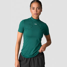 ICIW Contrast T-shirt Wmn, Deep Emerald Contrast T-skjorte Grønn