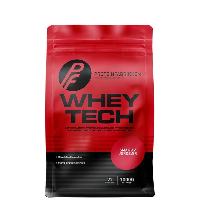 Whey Tech Protein, 1 kg Jordbaer