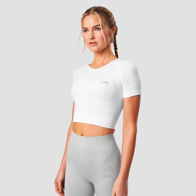 ICANIWILL Define Seamless Cropped T-shirt White