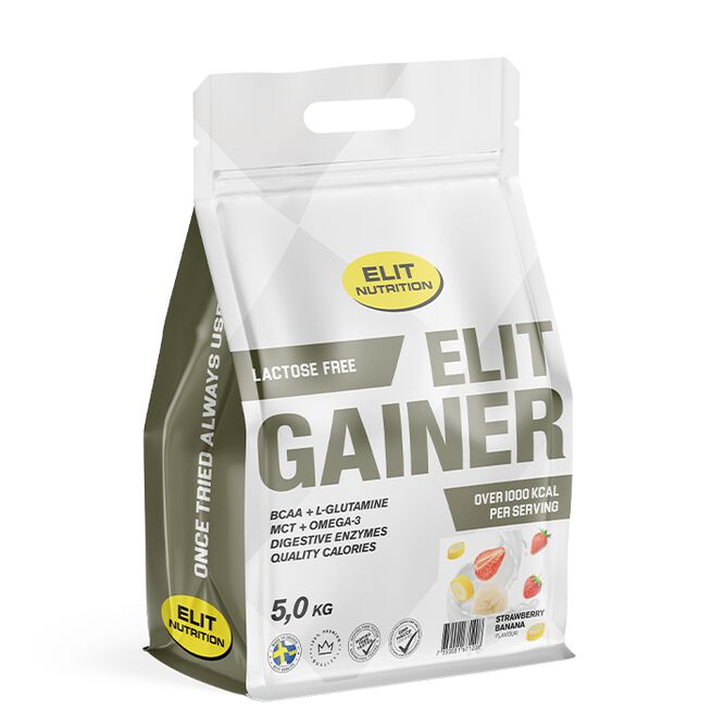 ELIT Gainer Laktosfri 5 kg Strawberry Banana