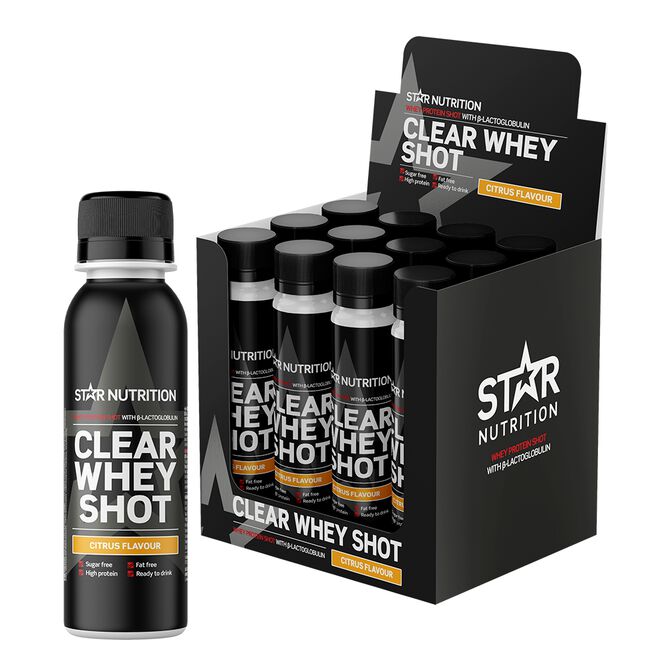 12 x Clear Whey Myseprotein Shot 100 ml Citrus
