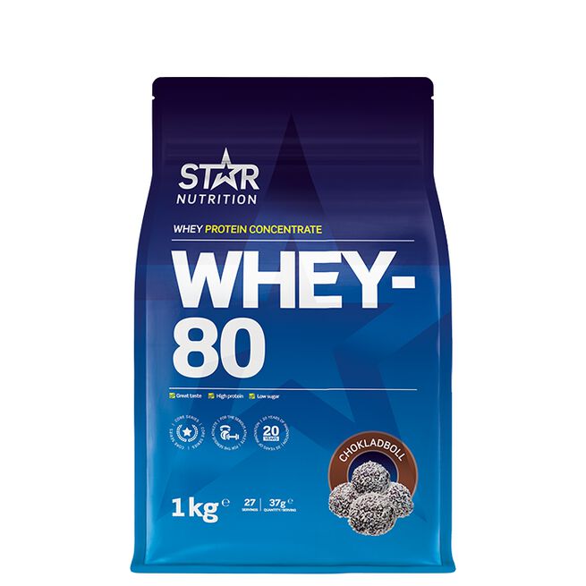 Whey-80 Myseprotein 1 kg Chokladboll