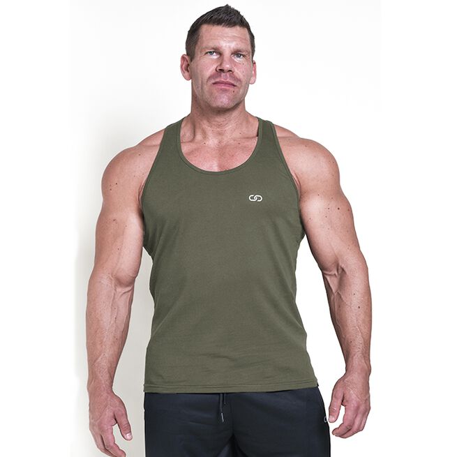 Chained Gym Stringer, Olive, XXL 