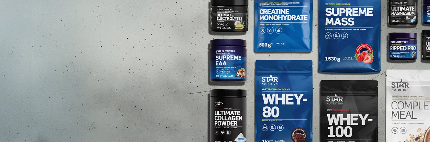 Finn de riktige kosttilskuddene for ditt m&aring;l