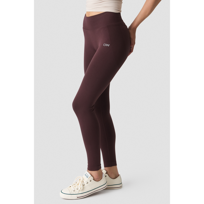 Smooth Seamless V-formede Tights Mid Rise Brun