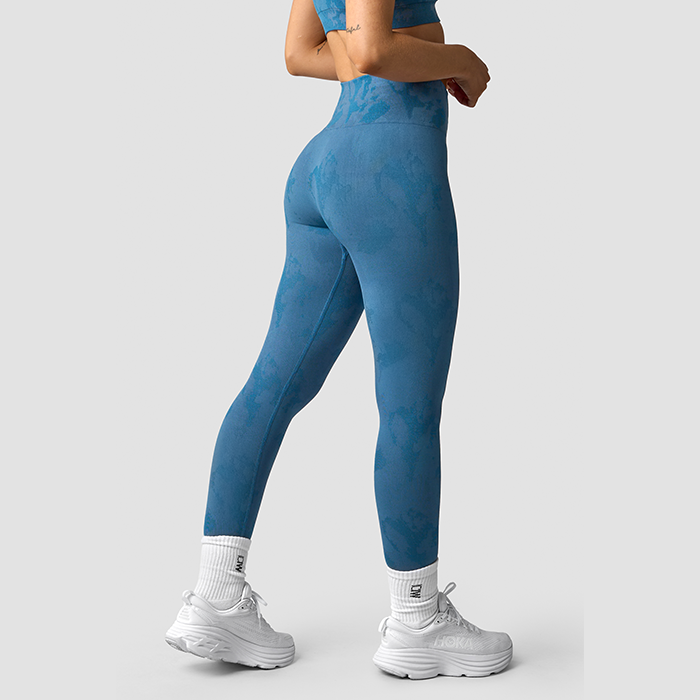 Camo Seamless Tights, Light Teal