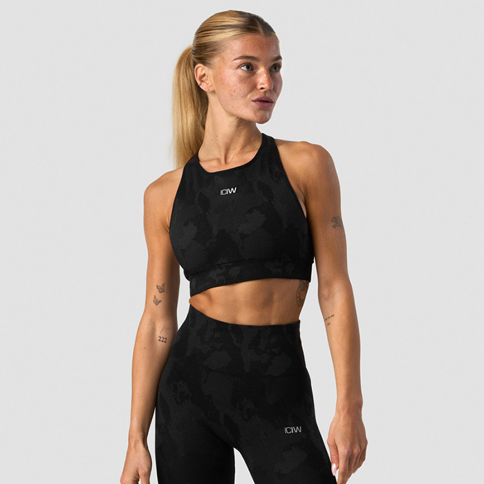 Bilde av Camo Seamless Sports Bra, Black