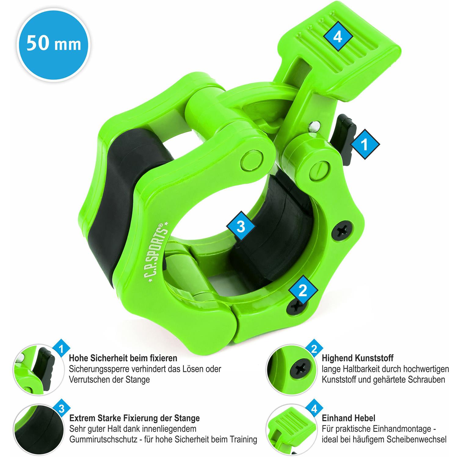 Jaw Lock l&aring;sklemmer 50 mm Gr&oslash;nn  