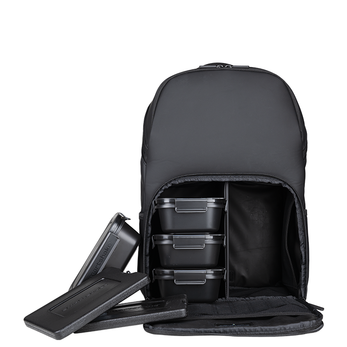 Meal Prep Backpack, 22 L, Black