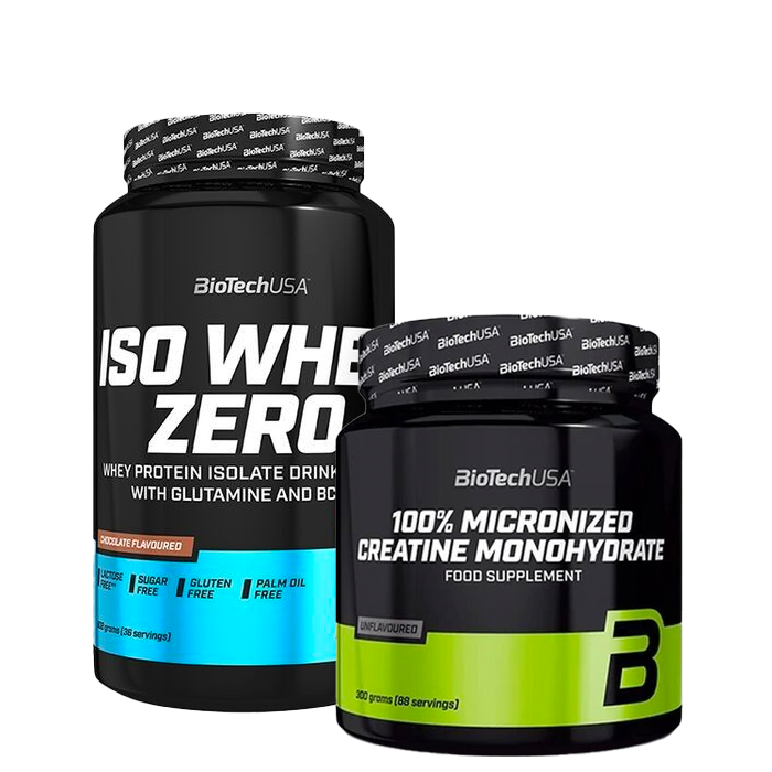 Iso Whey Zero Lactose Free, 908 g + 100% Creatine Monohydrate, 300 g