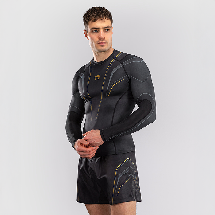 Venum Streamline Langermet Rashguard Svart Gull