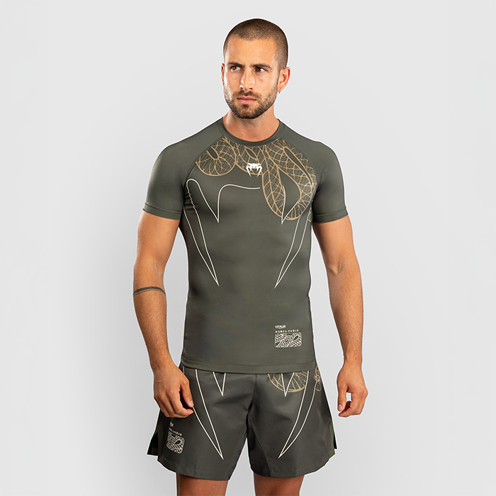 Serpenti Rashguard Kort Erme Khaki Bronse Ivory