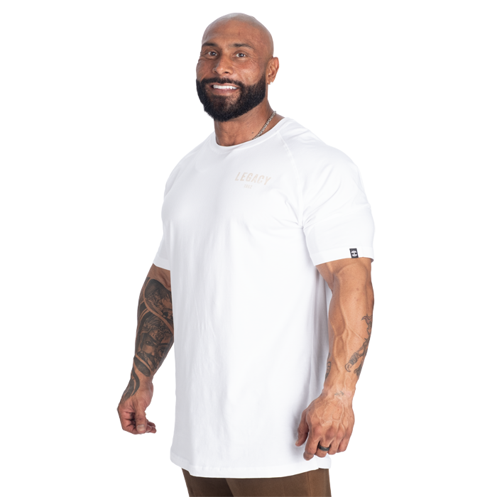 1982 Raglan T‑Skjorte Hvit Beige