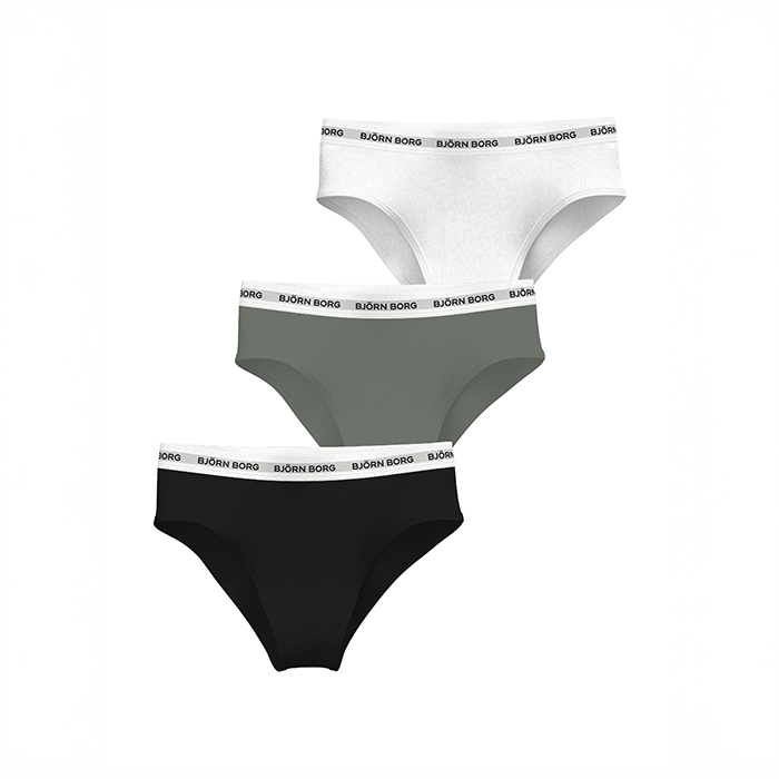 Logo High Waist Brief 3‑pakning Multipack