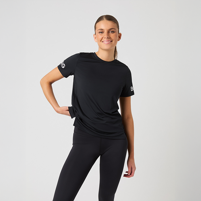 Björn Borg T-shirt Women Svart polyester X-Small Dame