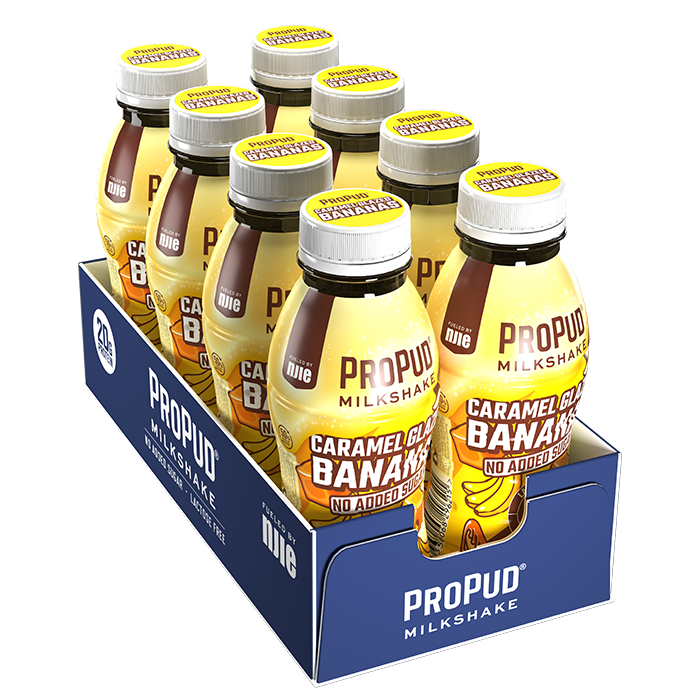 Bilde av 8 X Propud Protein Milkshake, 330 Ml, Caramel Glazed Bananas