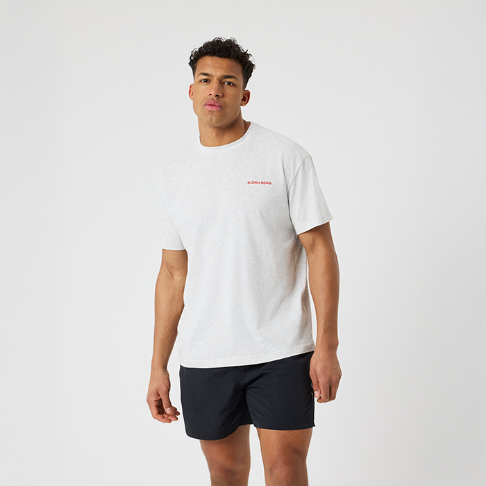 Gym Oversized T‑skjorte Lysegr&aring;