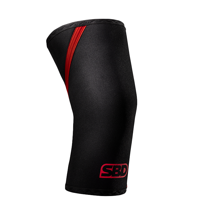 SBD Knee Sleeves, 7mm, Black/Red