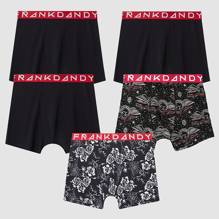 Boxershorts 5 pack Svart R&oslash;d