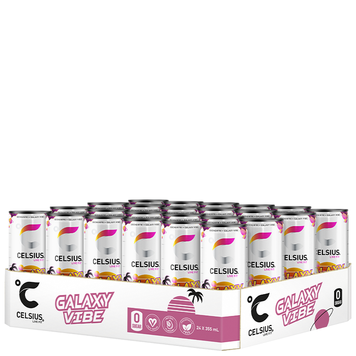 24 x Celsius Energidrikk 355 ml Galaxy Vibe - NEW