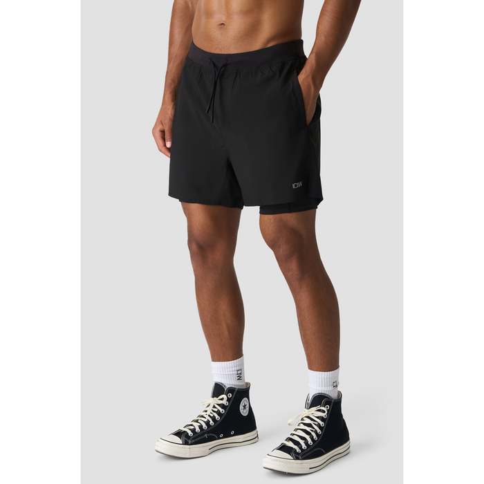 Workout 2-i-1 Shorts 5 Tommer Svart