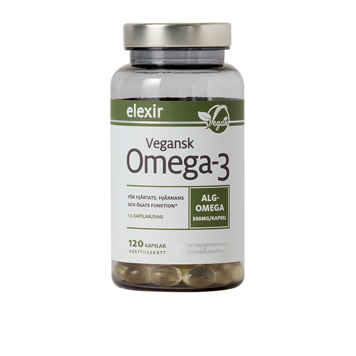 Elexir Pharma Vegansk Omega-3 120 kapsler