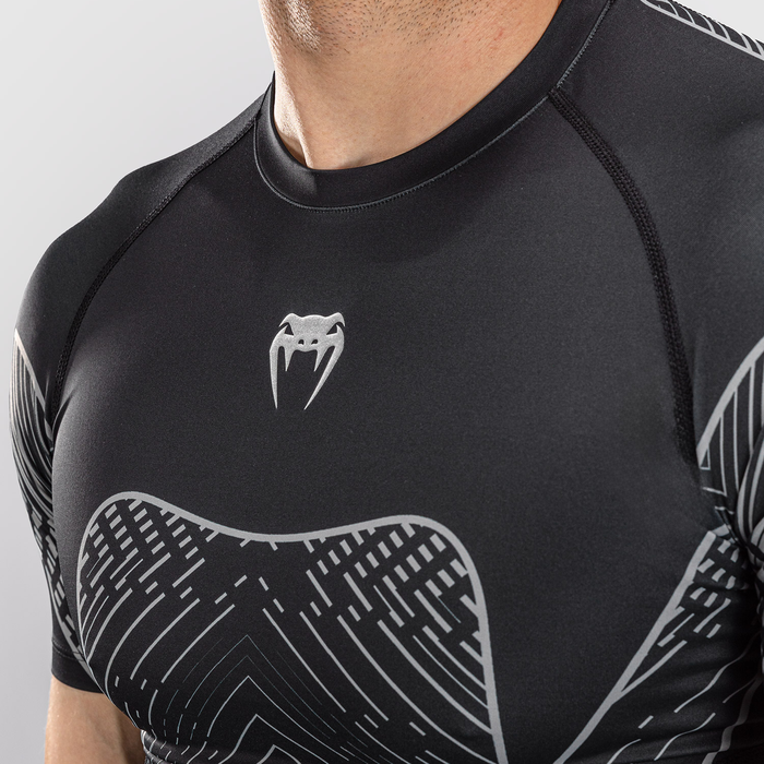 Venum Midnight Fury Kortermet Rashguard Svart Gr&aring; S&oslash;lv
