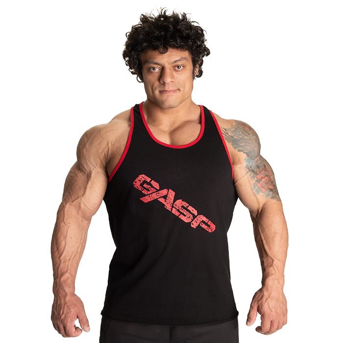 Vintage T-Back Linne Svart/Rød