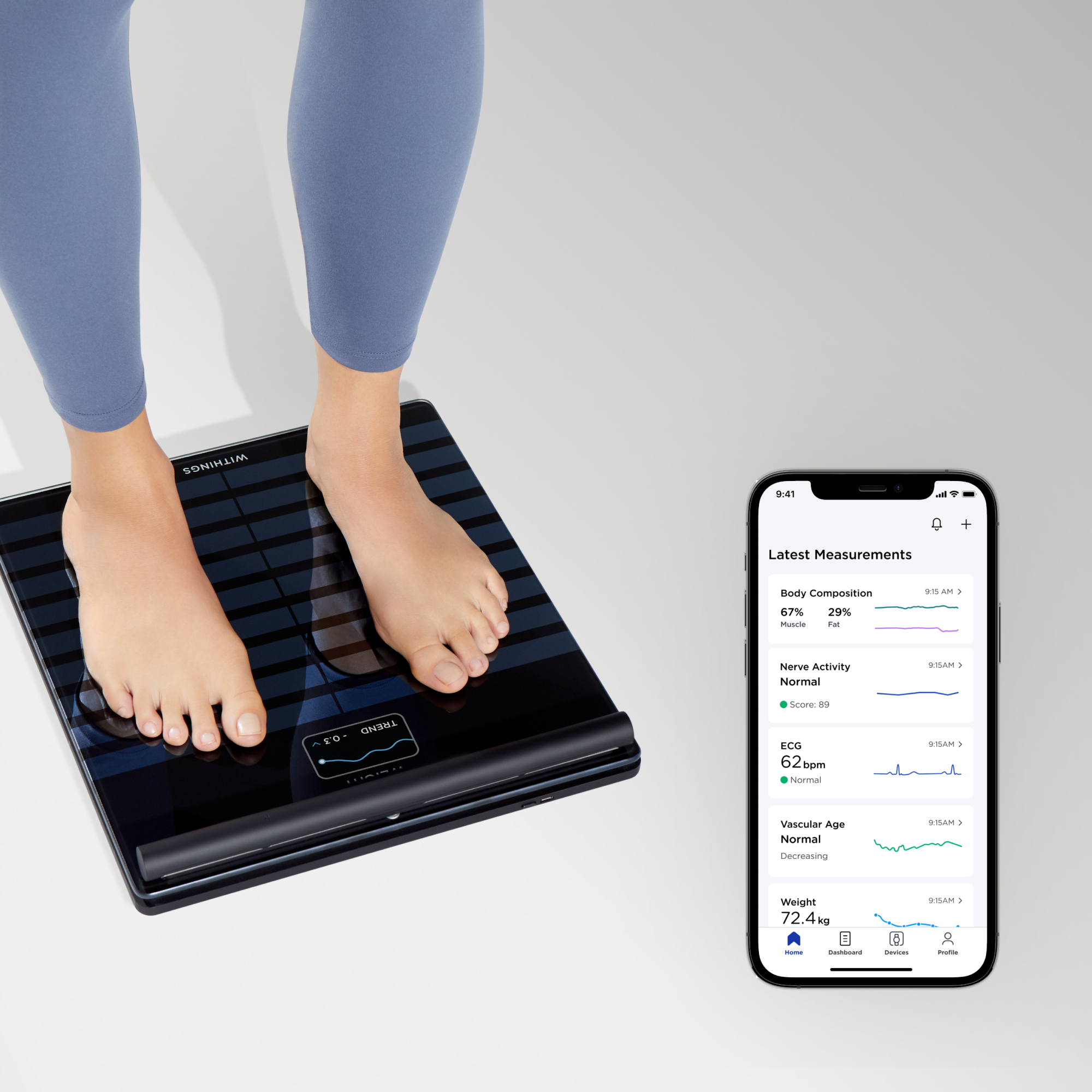Body Scan Diagnostisk Personvekt Svart