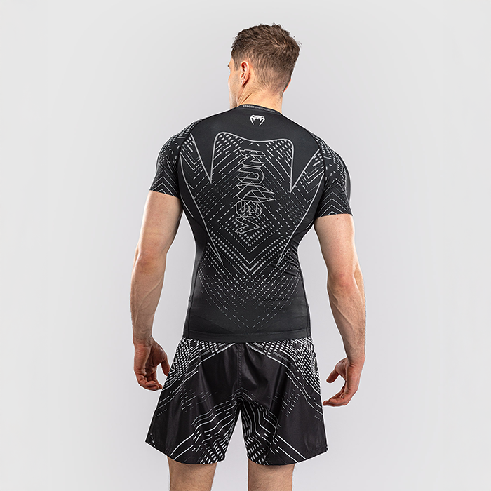 Venum Midnight Fury Kortermet Rashguard Svart Gr&aring; S&oslash;lv