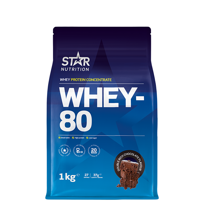 Star Nutrition Whey-80, proteinpulver Doublerichchocolate