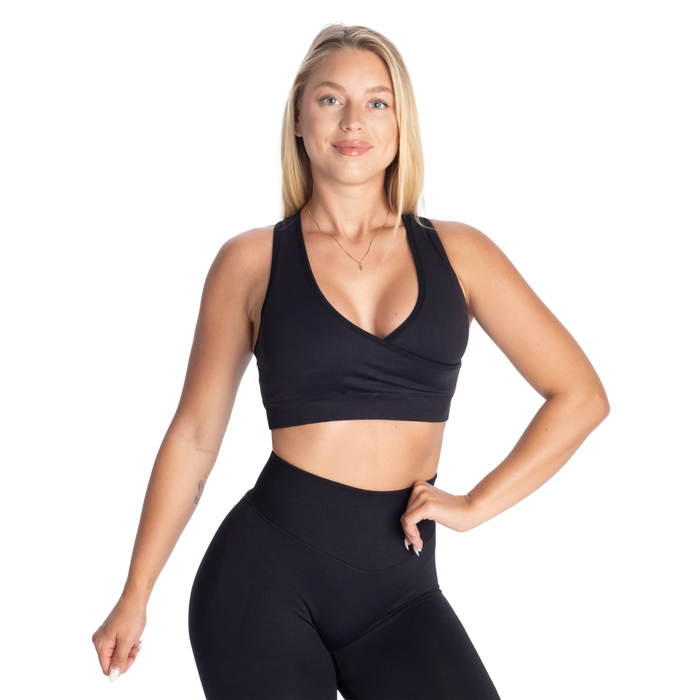 Wrap Seamless Sports-bh Svart
