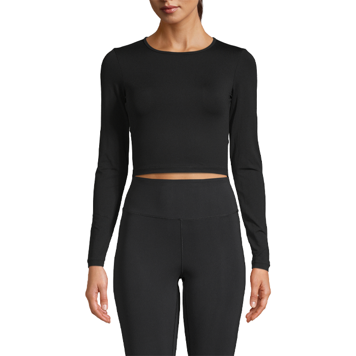 Bilde av Crop Long Sleeve, Black