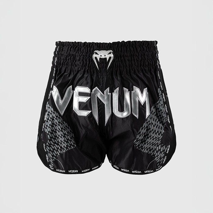 Nexus Muay Thai-Shorts Svart Sølv
