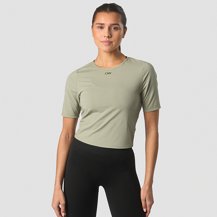 Charge Cropped Mid Sleeve, Light Sea Green