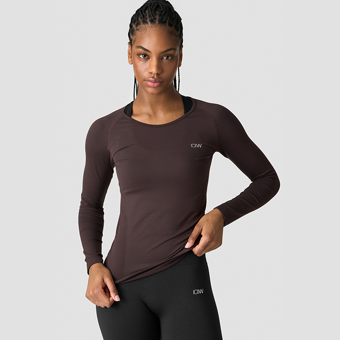 Everyday Seamless LS, Chocolate Brown