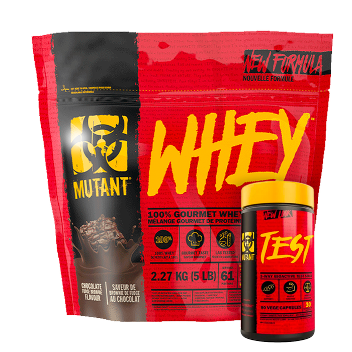 Bilde av Mutant Whey, 2,27 Kg + Mutant Test, 90 Caps