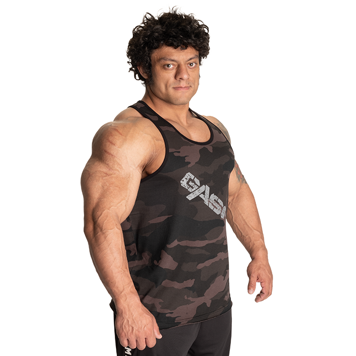 Vintage T-Back Linne M&oslash;rk Camouflage