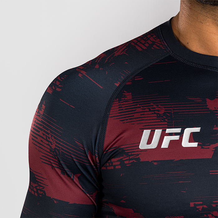 UFC Zenith by Venum Fight Week Rashguard Lang erme Bl&aring; R&oslash;d Gr&aring;