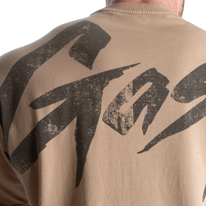 Washed T-skjorte Beige