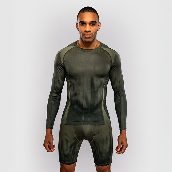 Venum Stealth Langermet Rashguard Khaki Grønn
